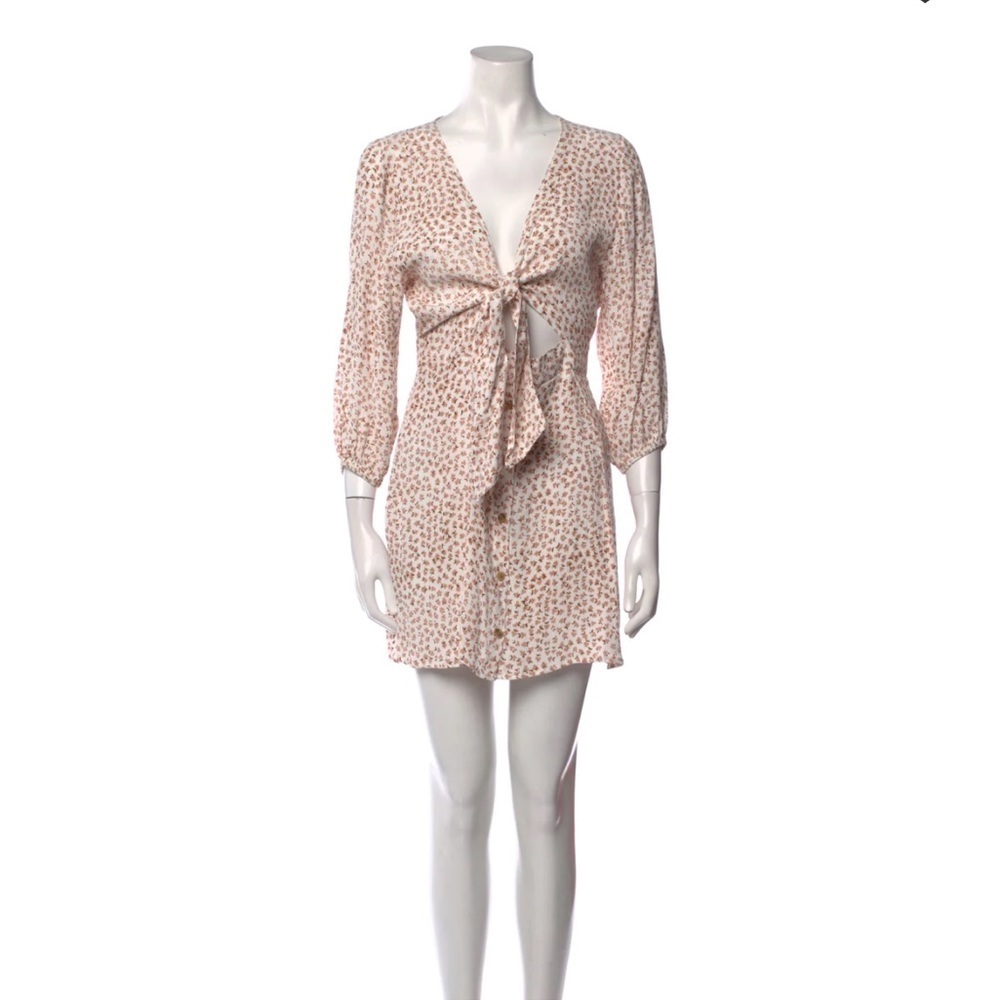 Faithfull The Brand Floral Print Mini Dress Size 2
